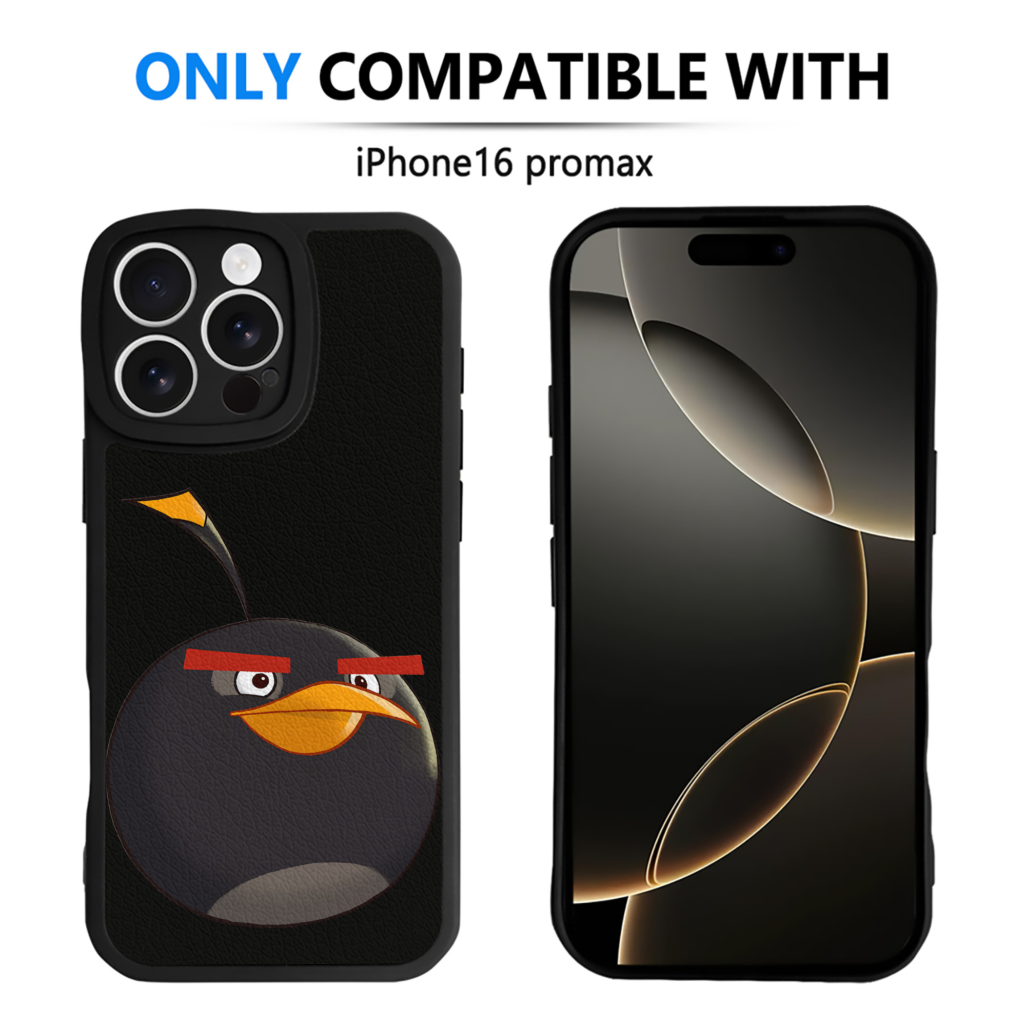 （画像用） Angry Birds アングリーバード 【iPhone 16シリーズ対応】シリコンスマホケース（レザー調） 材質：シリコン